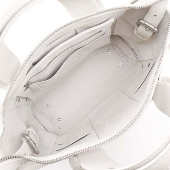 BOTTEGA VENETA White Leather Intrecciato Bag - Picture 6 of 16
